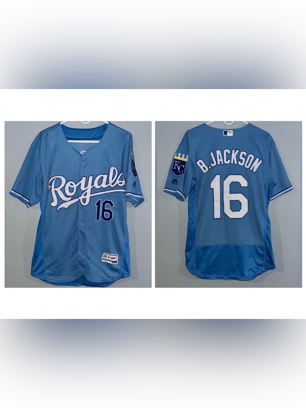 Kansas City Royals Bo Jackson MLB Throwback Majestic Authentic Baseball Jersey